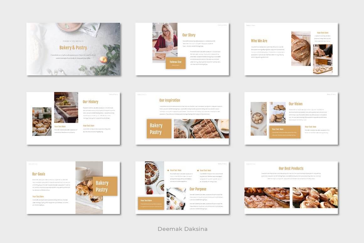 Free Food Powerpoint Templates For Bakery Restaurant Slides