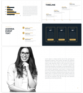 03 gold free business powerpoint templates