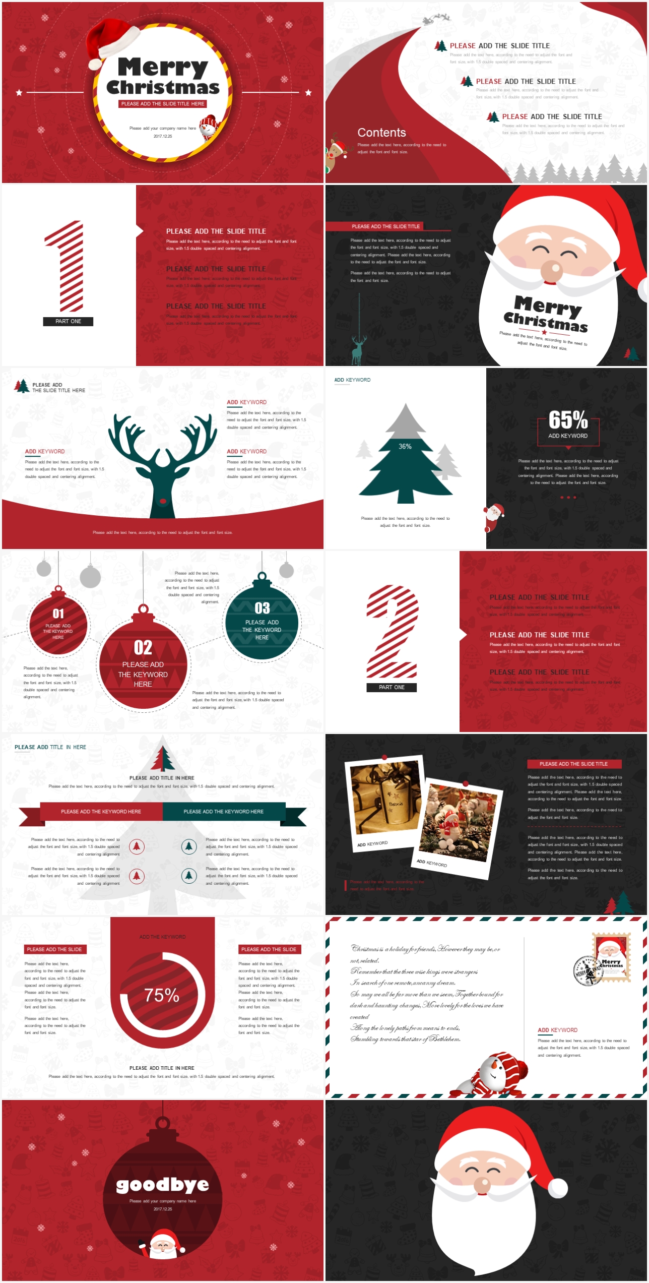 Merry Christmas Presentation Template | Just Free Slide