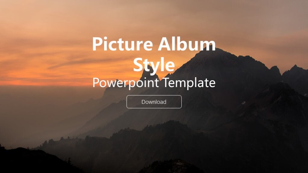 Picture Album Style Powerpoint Template