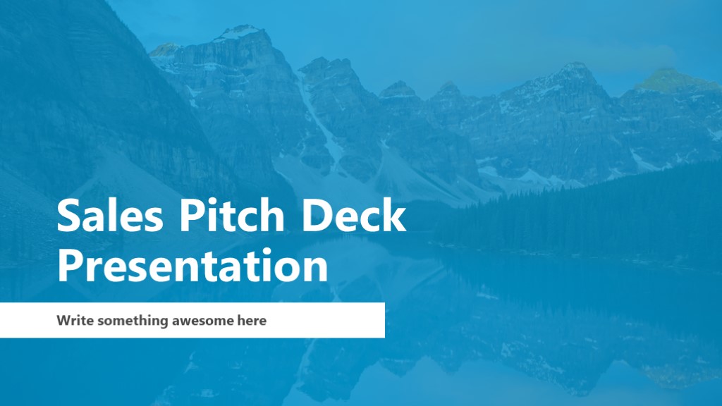 Sales Pitch Deck Powerpoint Template