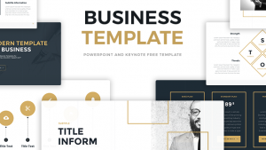 gold free business powerpoint templates