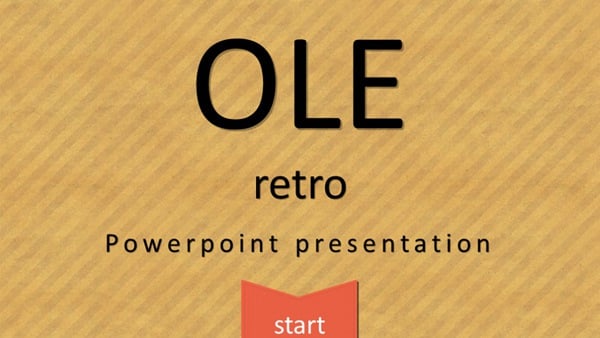 OLE Free Retro Powerpoint Template
