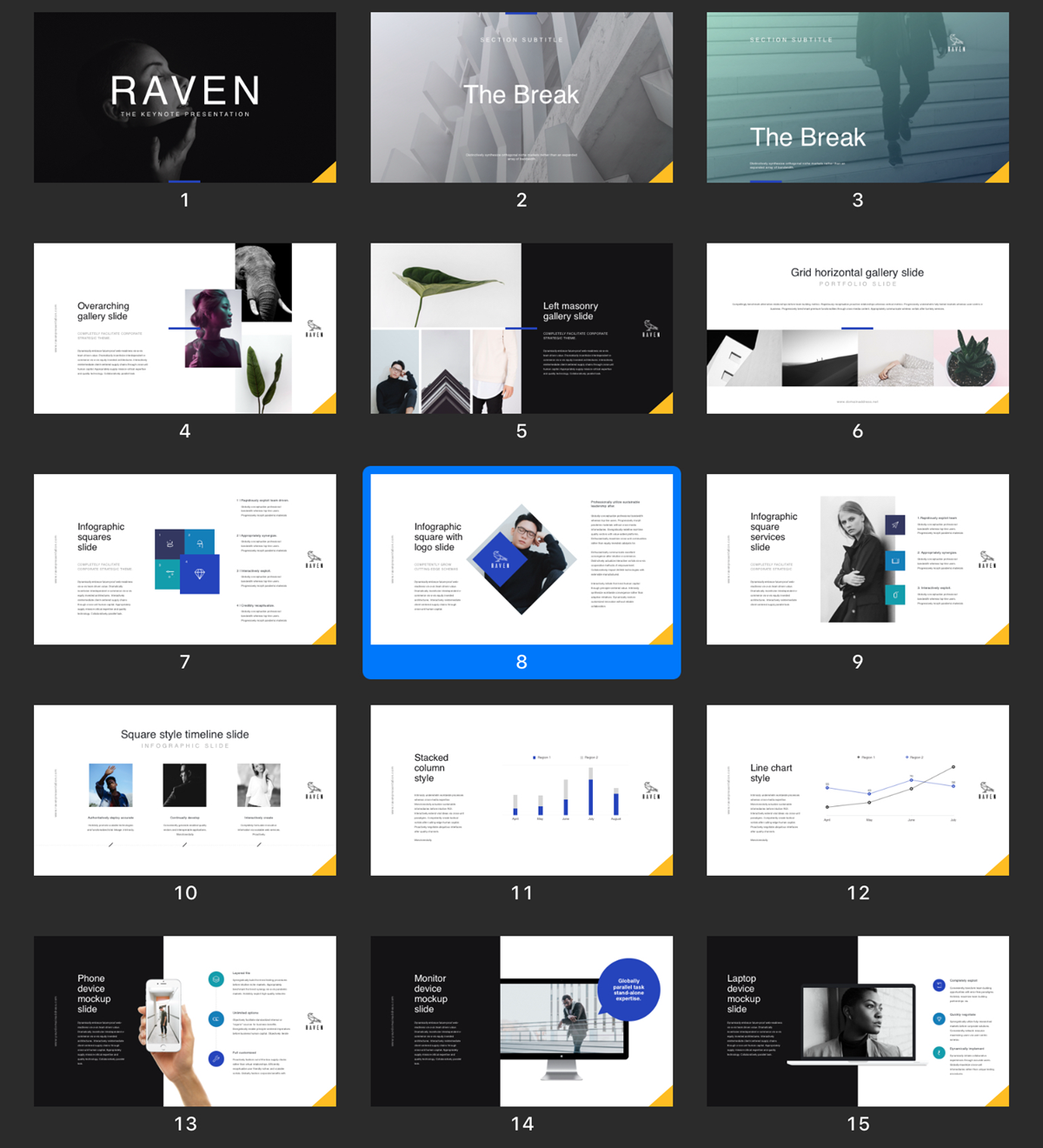 Raven Lite - Free Keynote Presentation Template