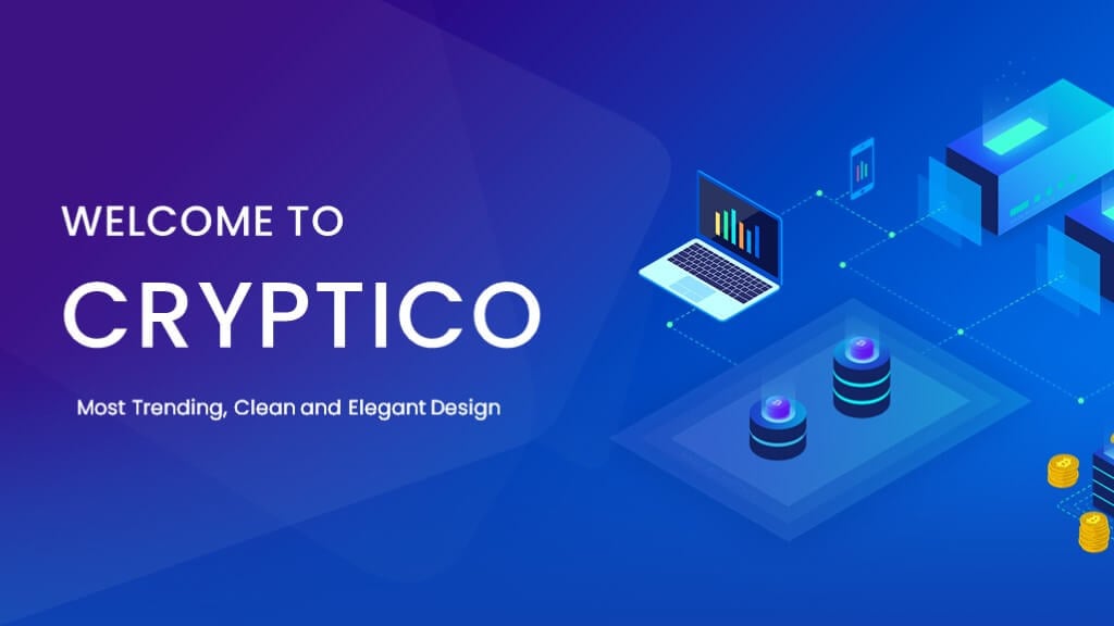 Blue Crypt ICO PowerPoint Template