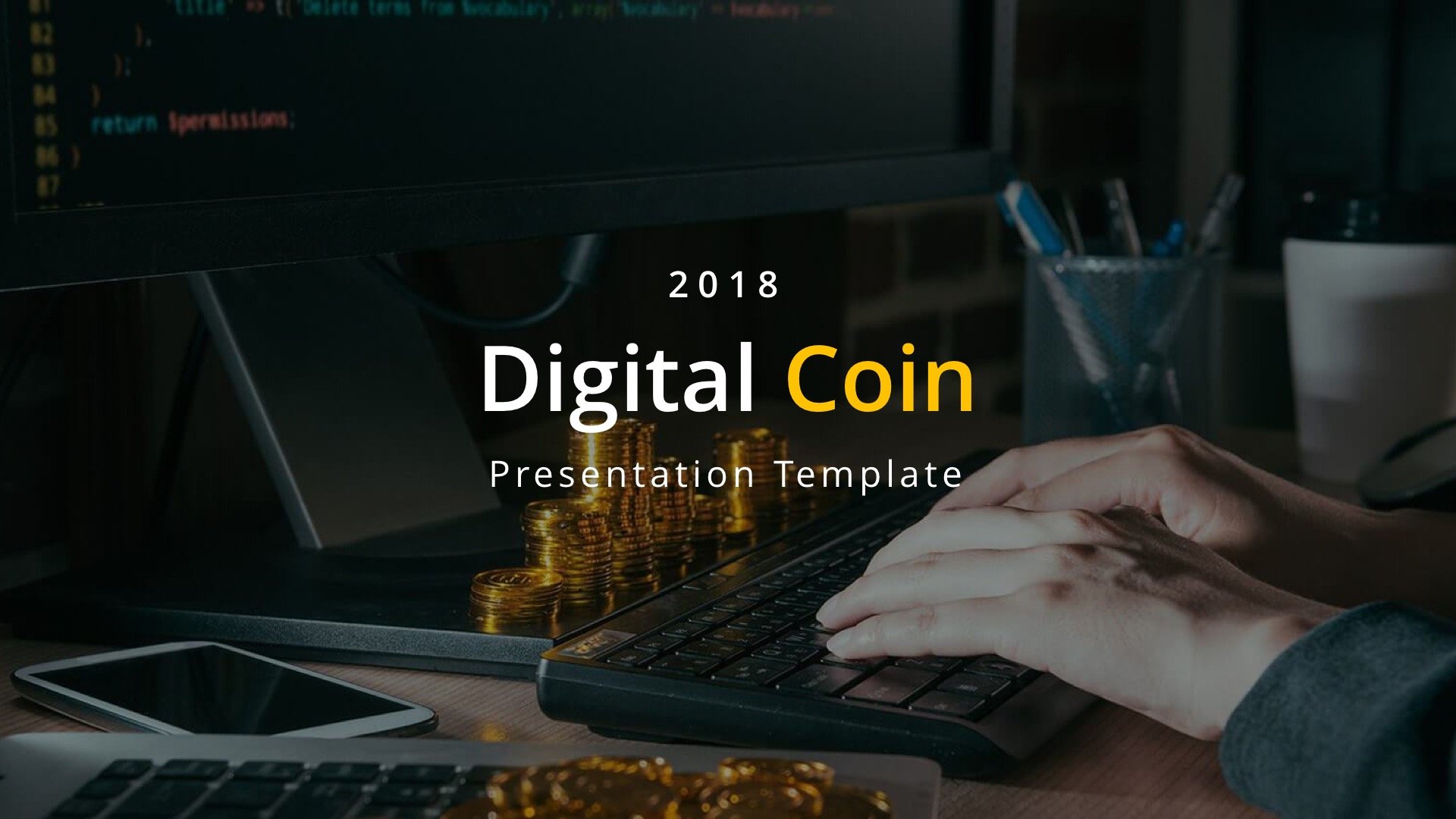 Digital Coin - Business Powerpoint Template