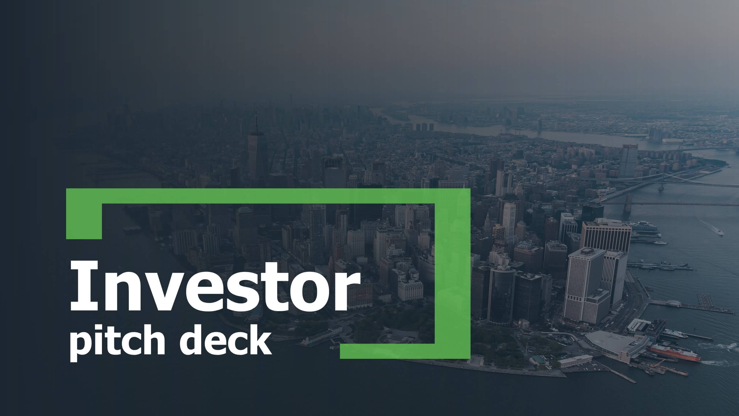 Investor Pitch Deck Presentation Template