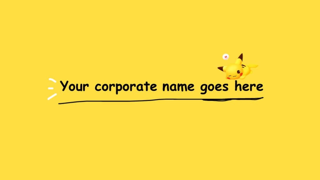 Pikachu Kawaii Cartoon PowerPoint Template