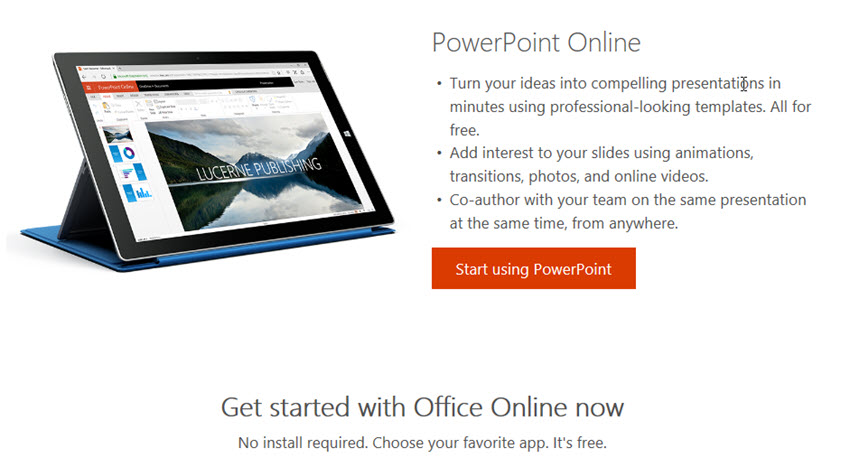  Free Online Presentation Maker Tools-PowerPoint Online