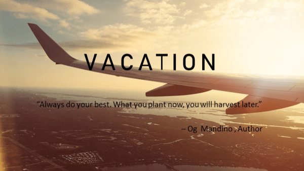 Airplane Travel & Vacation Presentation Design