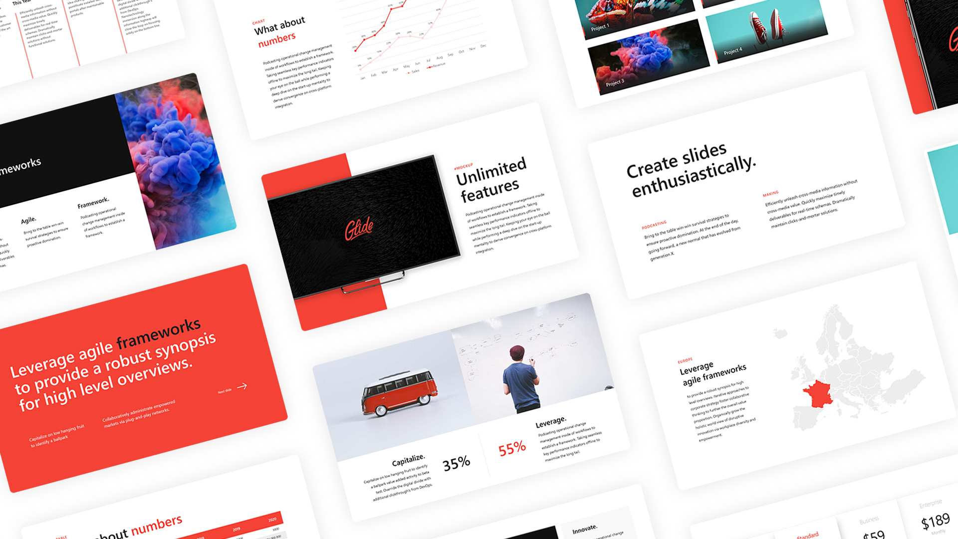 Glide Free PowerPoint Template （80+ slides） Just Free Slide