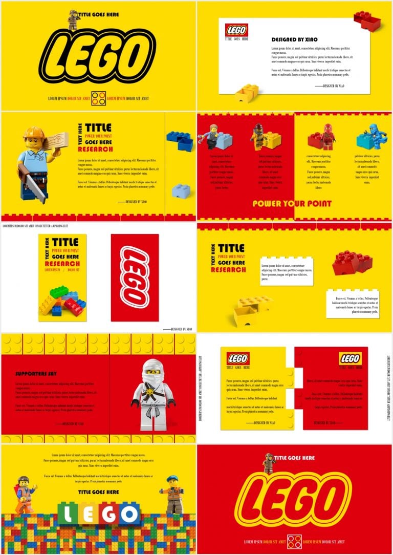 LEGO Google Slides Template (10 Slides, FREE） Just Free Slide