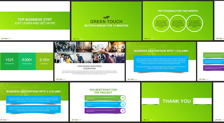 Green Touch 202 20Powerpoint 20Template