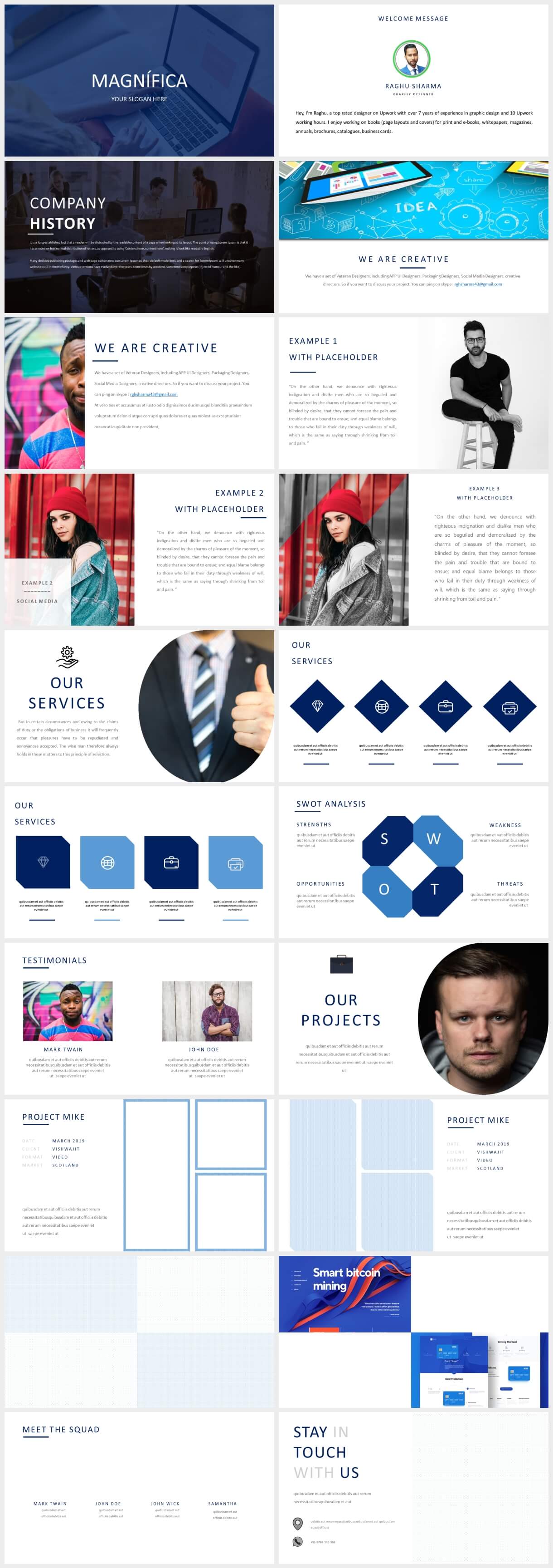 Magnifica Business Pitch Deck Powerpoint Template