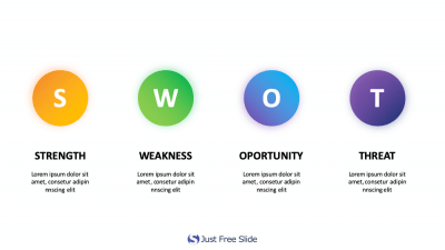 Free Colorful SWOT Analysis Template for PowerPoint | Just Free Slide