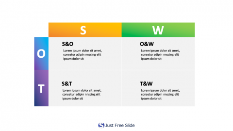 Free Colorful SWOT Analysis Template for PowerPoint | Just Free Slide