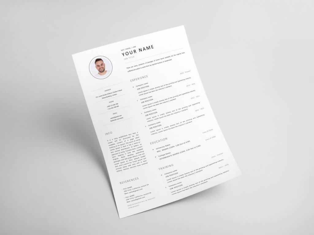 Free CV + Cover Letter for Word-Best Top Free Modern CV Template
