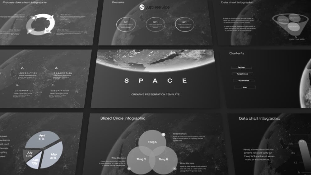 Download Space Universe Presentation Template for Keynote and PowerPoint