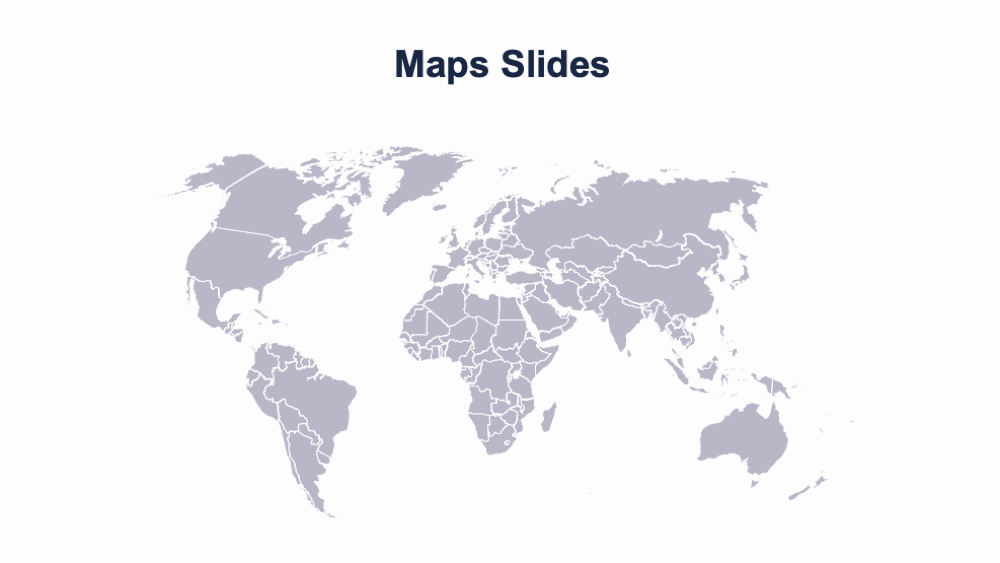 This is a screenshot of the Business Plan PowerPoint Template, world map slide