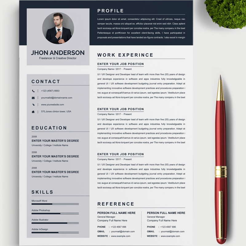 Anderson Resume Template preview