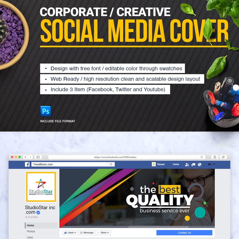 Cover Design Social Media Pack Preview