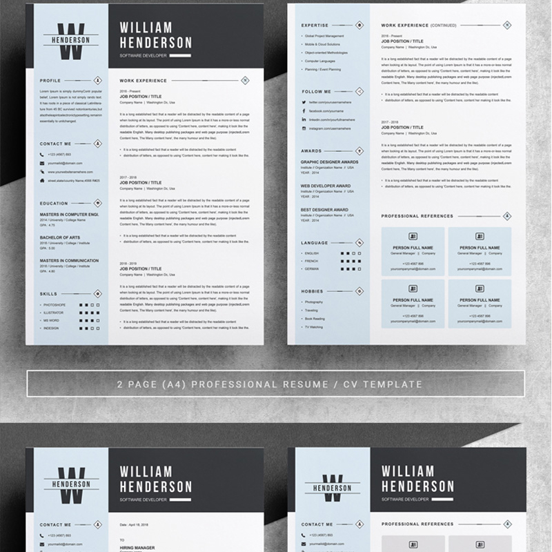 Henderson Resume Template preview