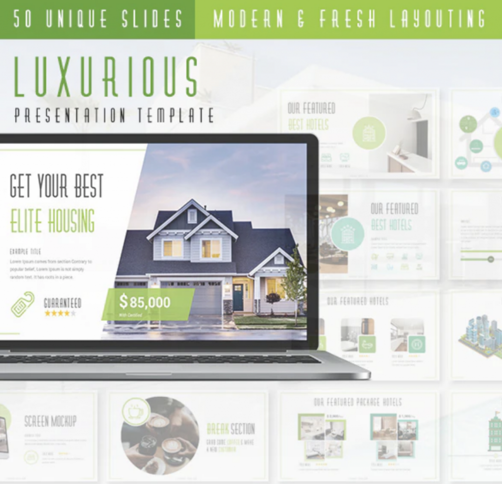 Luxurious - Real Estate Agency PowerPoint Presentation Template