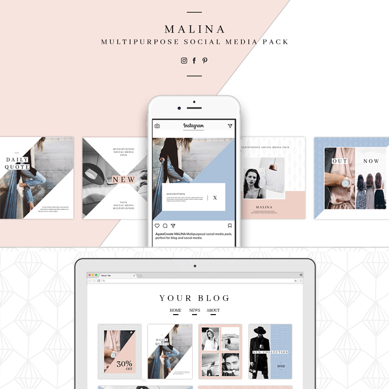 MALINA Social Media Pack Preview