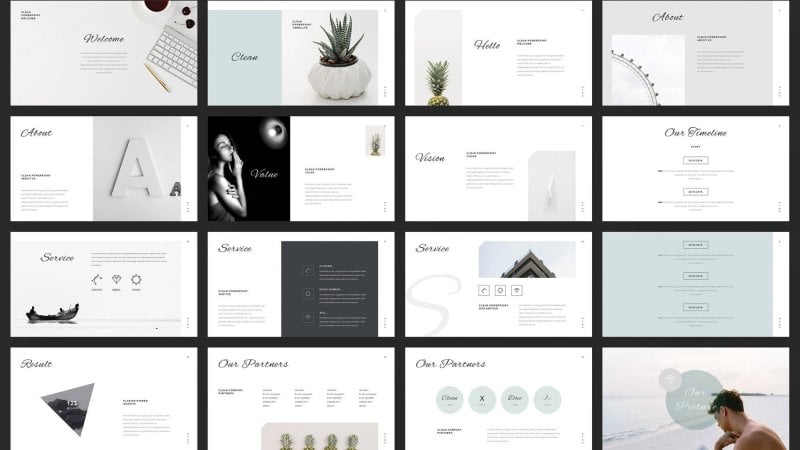 Modern Minimal Powerpoint Template Download Template Power Point 2020