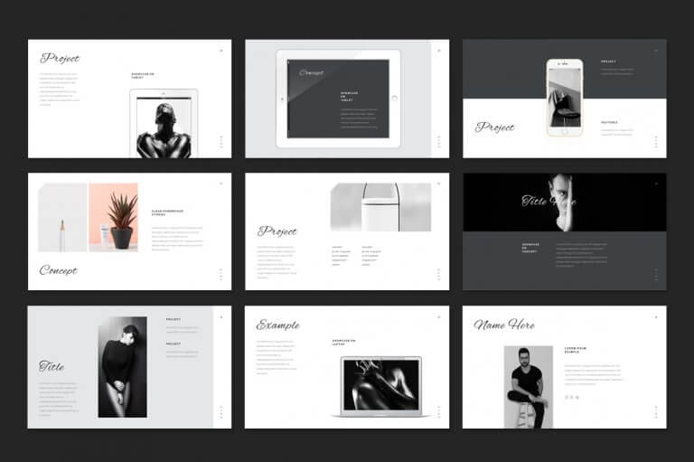 Stylish Free Minimal PowerPoint Template - Just Free Slide