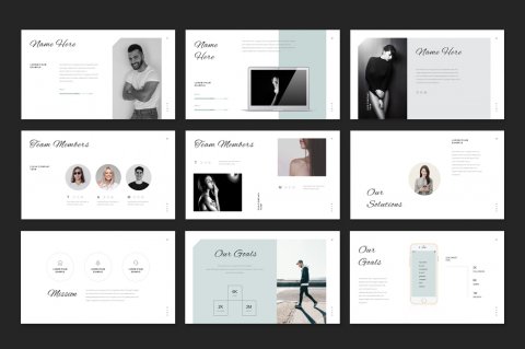 Stylish Free Minimal PowerPoint Template - Just Free Slide