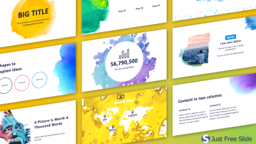 Free Artsy Watercolor PowerPoint Theme