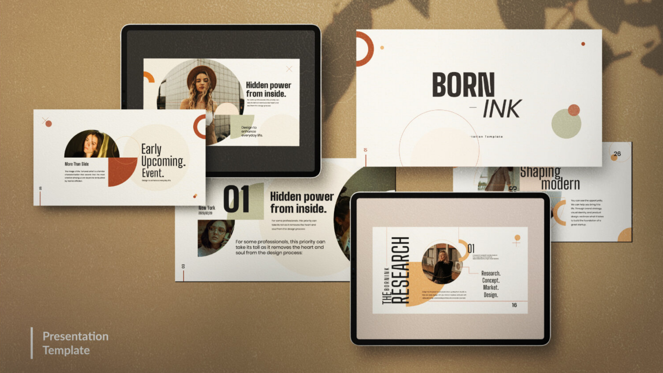 BORN - Ink  Free Keynote & Powerpoint Template