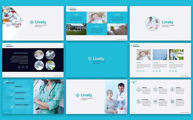 Lively Healthcare PPT Slides PowerPoint Template