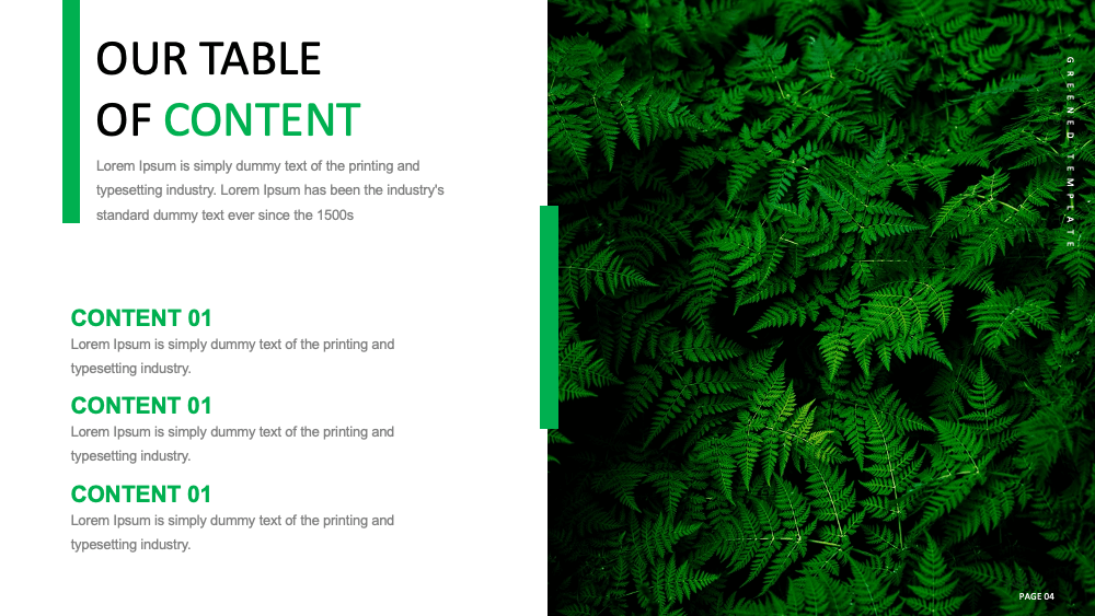 Greened PPT Template4