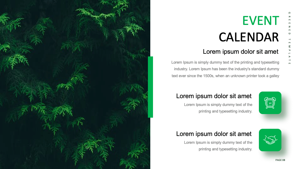 Greened PPT Template8