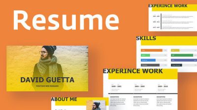 one page ppt resume template free download