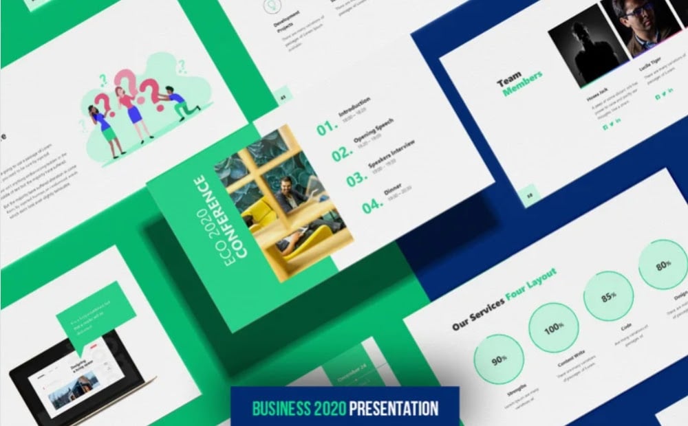 Business 2020 - Animated Example of Business Keynote Templates