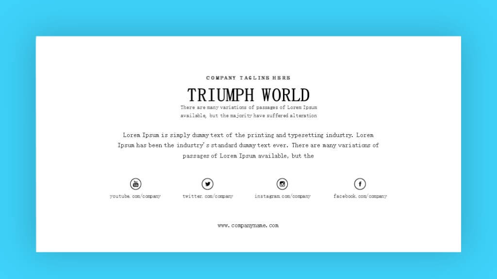 The Triumph World Minimal PowerPoint Template1 2