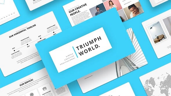 The Triumph World – Minimal PowerPoint Template -Minimalist PowerPoint Templates Free Download