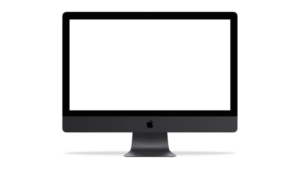 Black iMac mockup PowerPoint Template