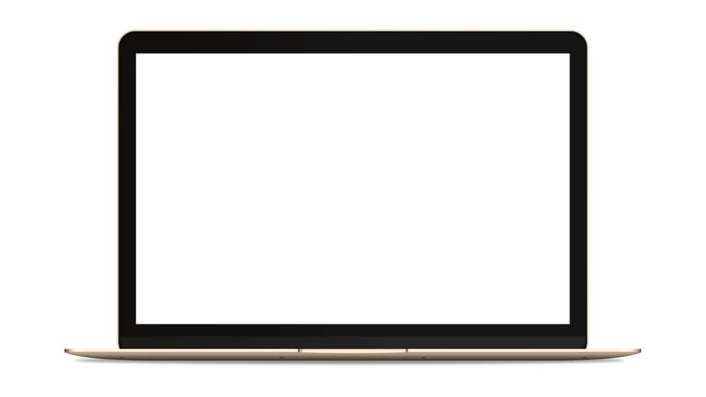Gold MacBook mockup PowerPoint Template