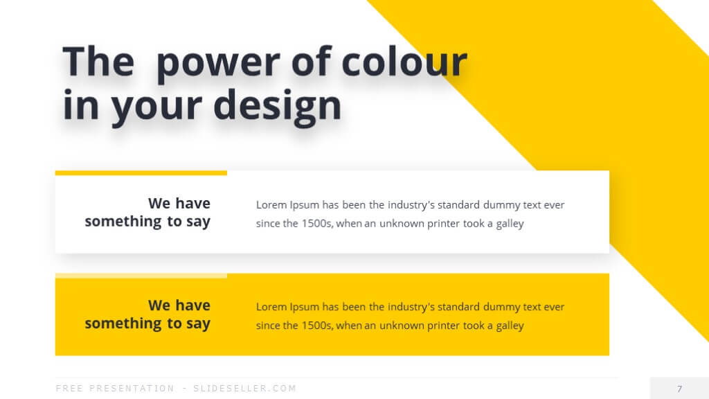 The power of colour in your design slide of Free Smash Animated Template