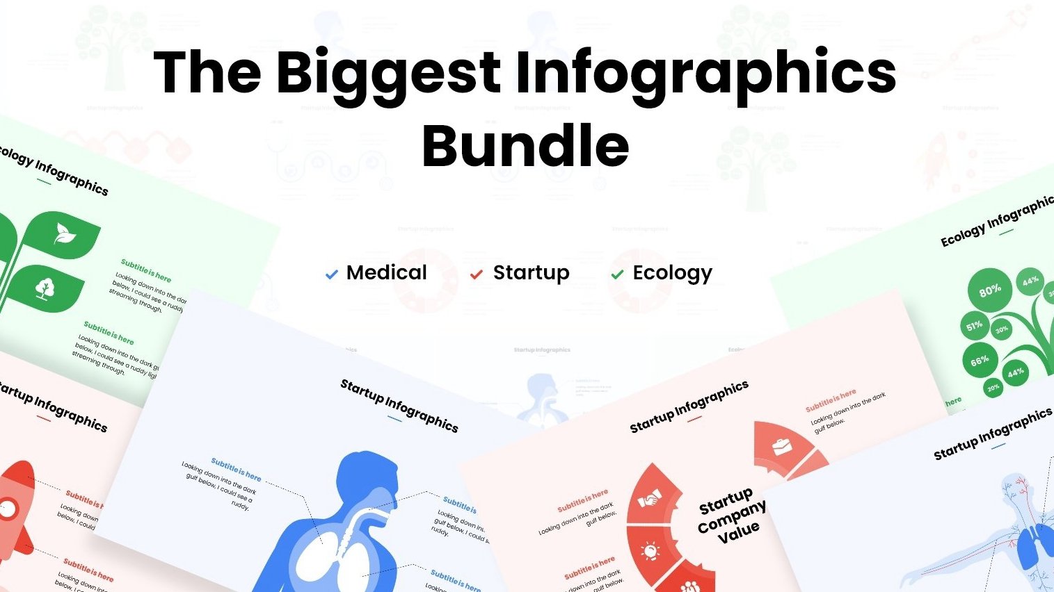 Infographic Bundle (Medical, Startup & Ecology）