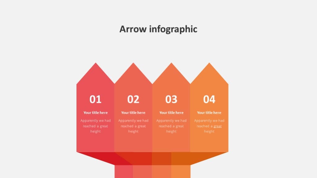 4 vertical arrow slide of Masssive Free Infographic Templates