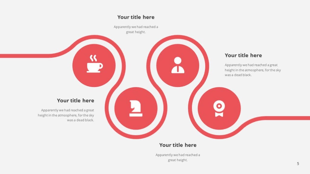 4 steps circle slide of Masssive Free Infographic Templates
