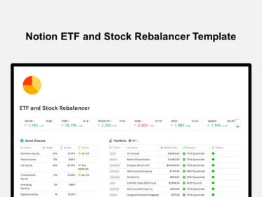 Notion ETF and Stock Rebalancer Template