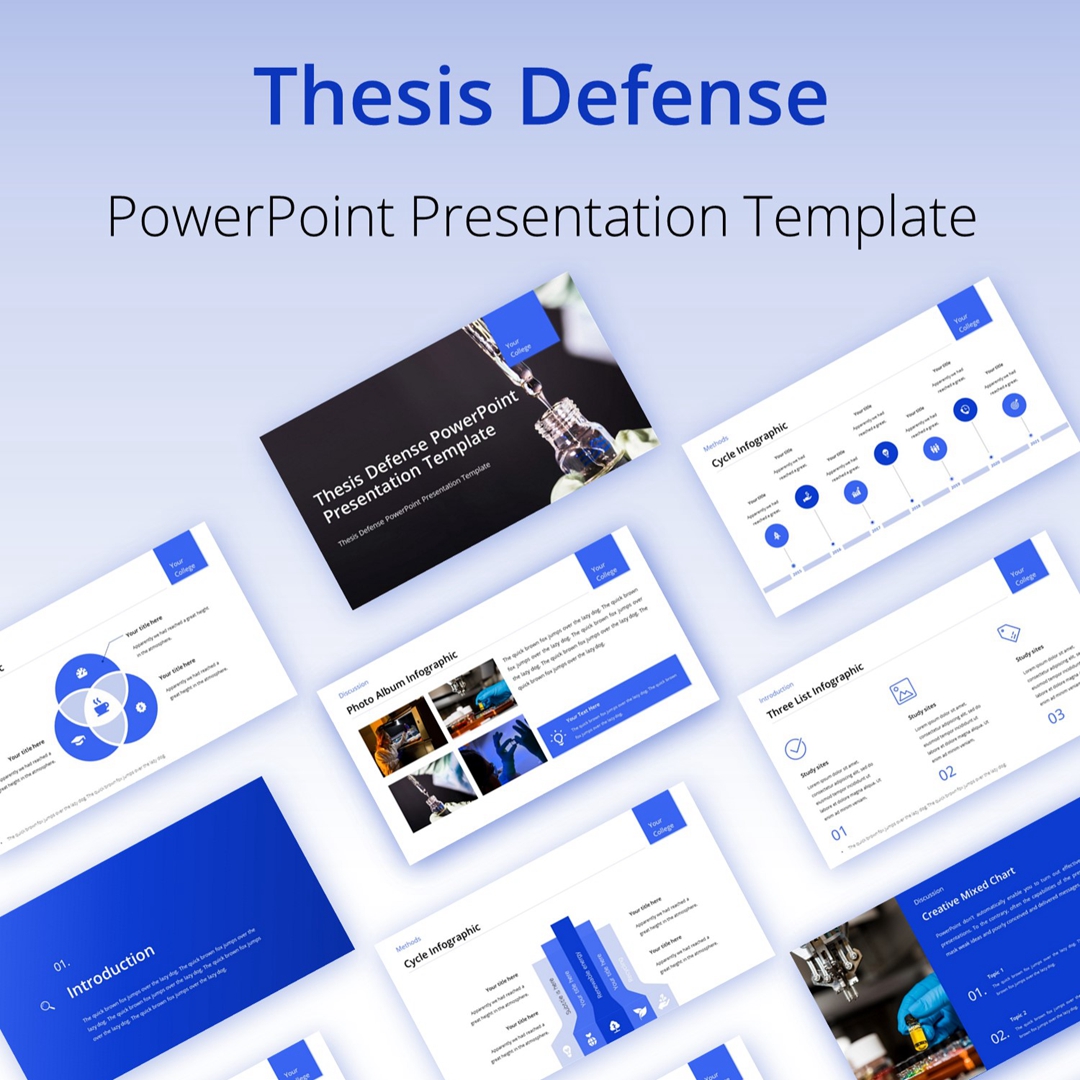 Thesis Defense PowerPoint Presentation Template (42 Slides) | Just Free ...