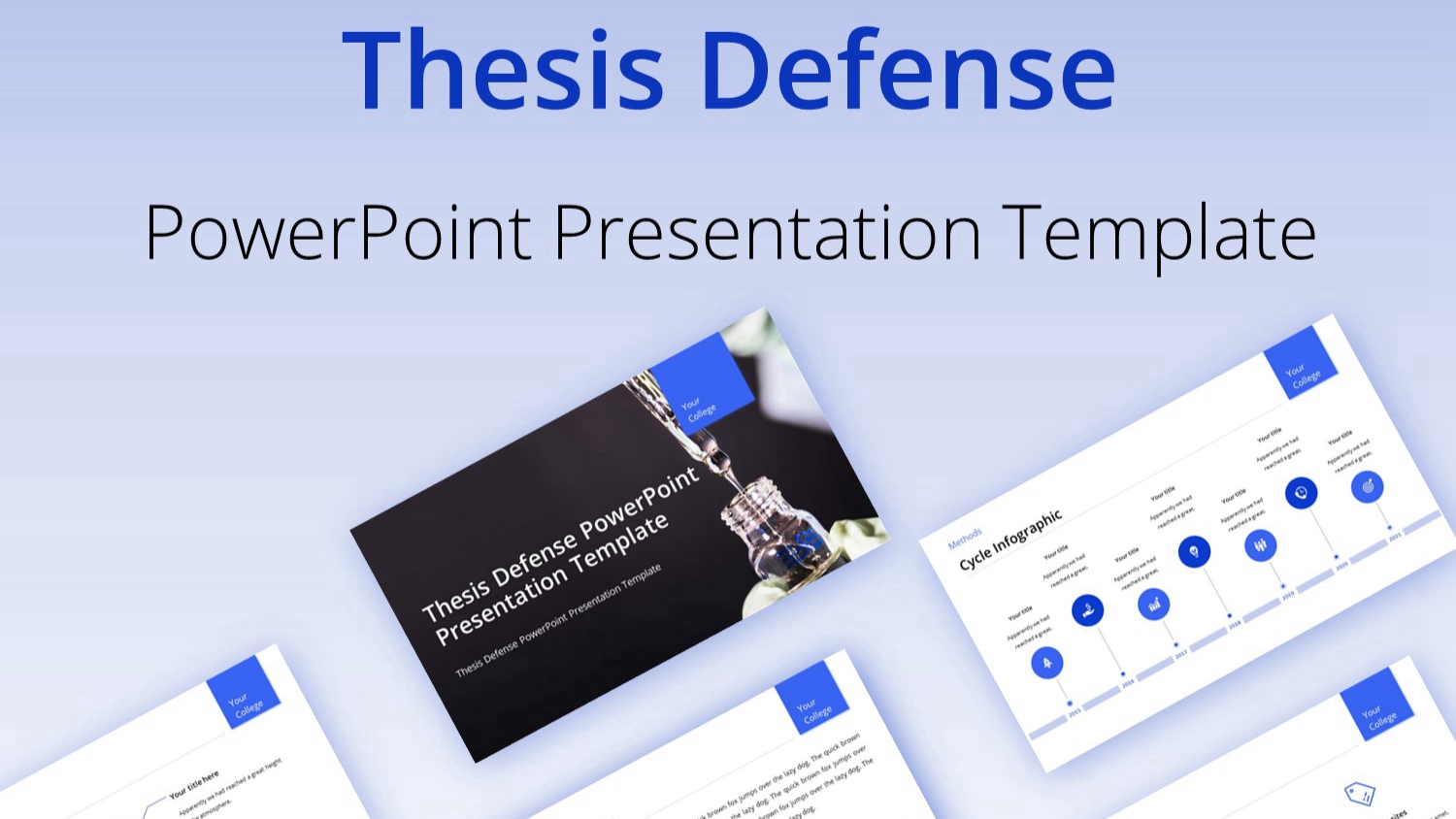 Thesis Defense PowerPoint Presentation Template Just Free Slides