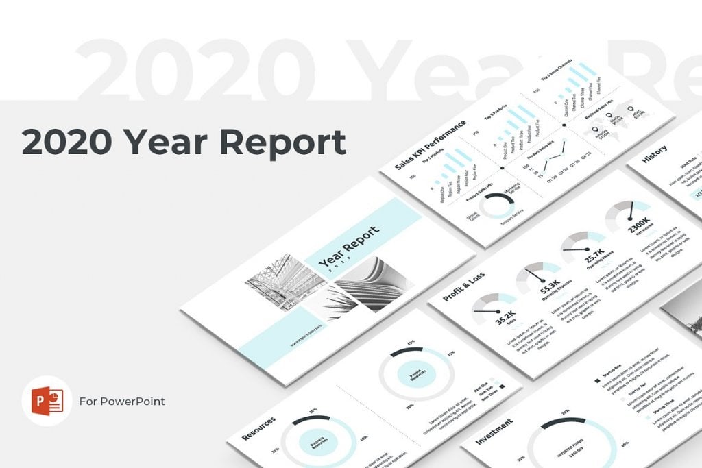 2020 Year Report PowerPoint Template